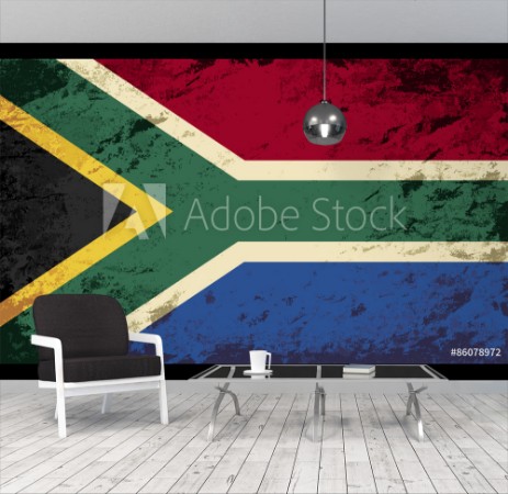 Image de South Africa flag Grunge background Vector illustration